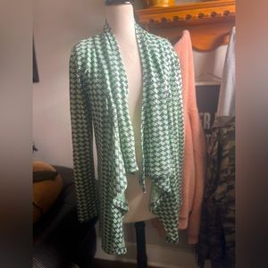 💖5/$25 Green gray multi wear cardigan sweater size XL